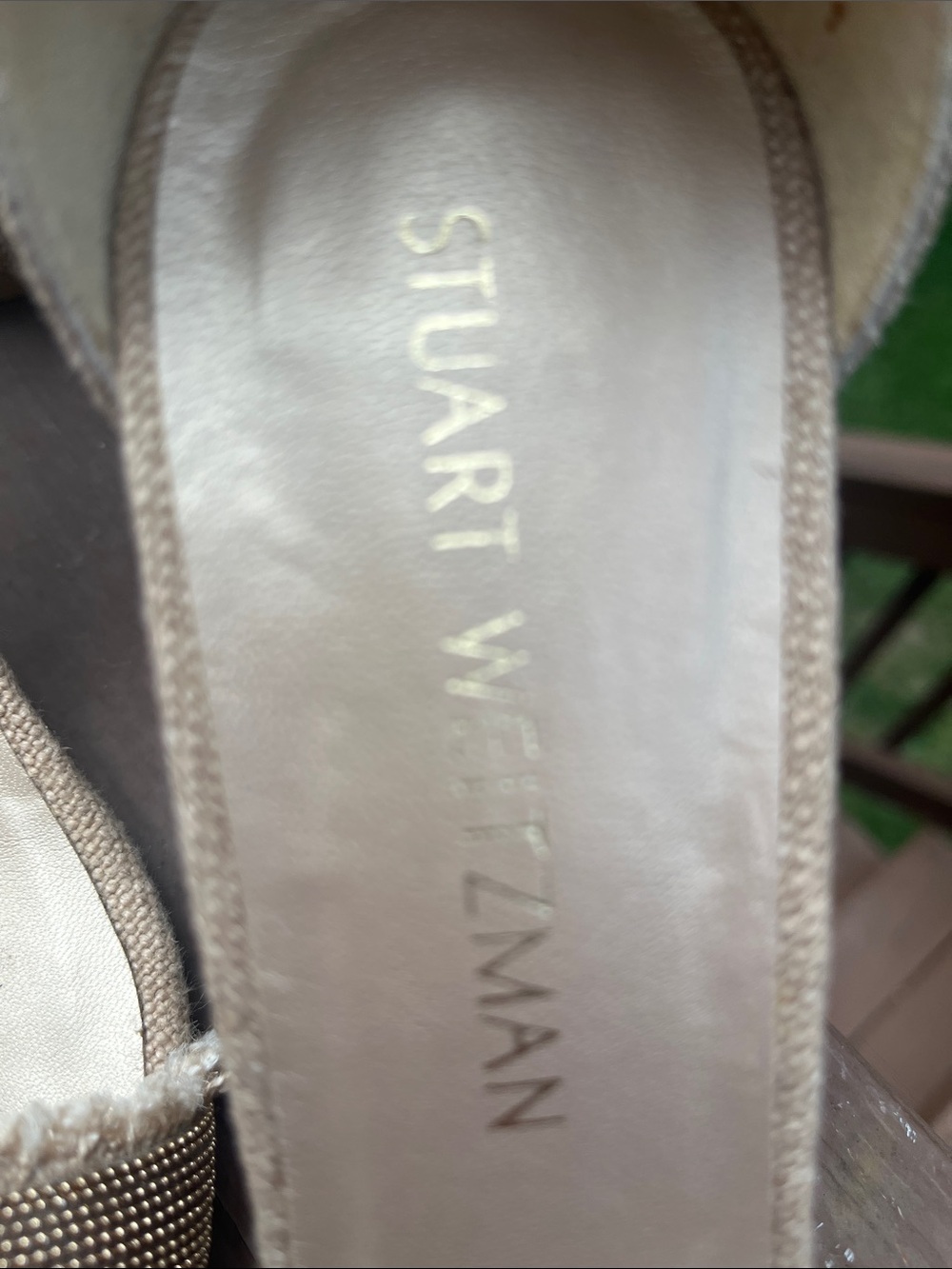 Stuart Weitzman frayed canvas sandals. Size 8-1/2 M - Picture 4 of 11
